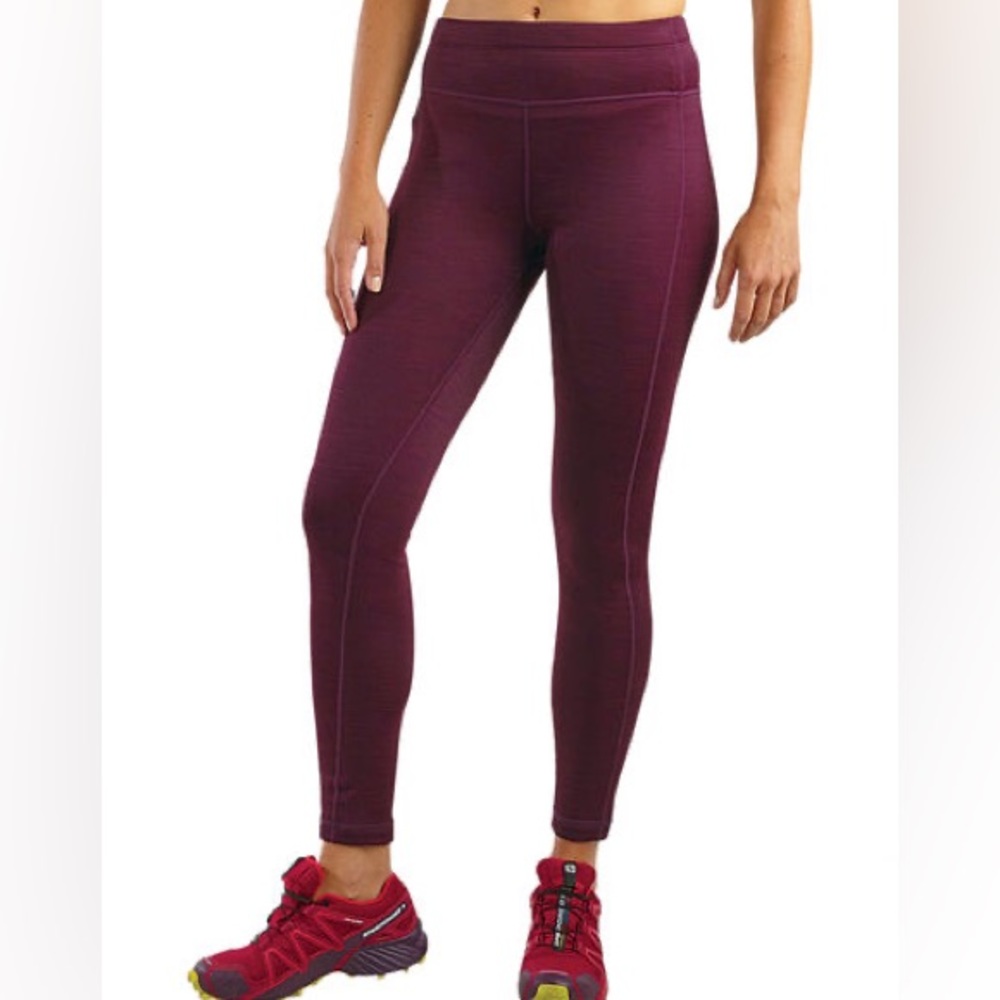 Polartech Fleece leggings Title Nine Crash 2.0 large berry winter tights